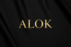 ALOK Logo - Black & Gold Serif Wordmark