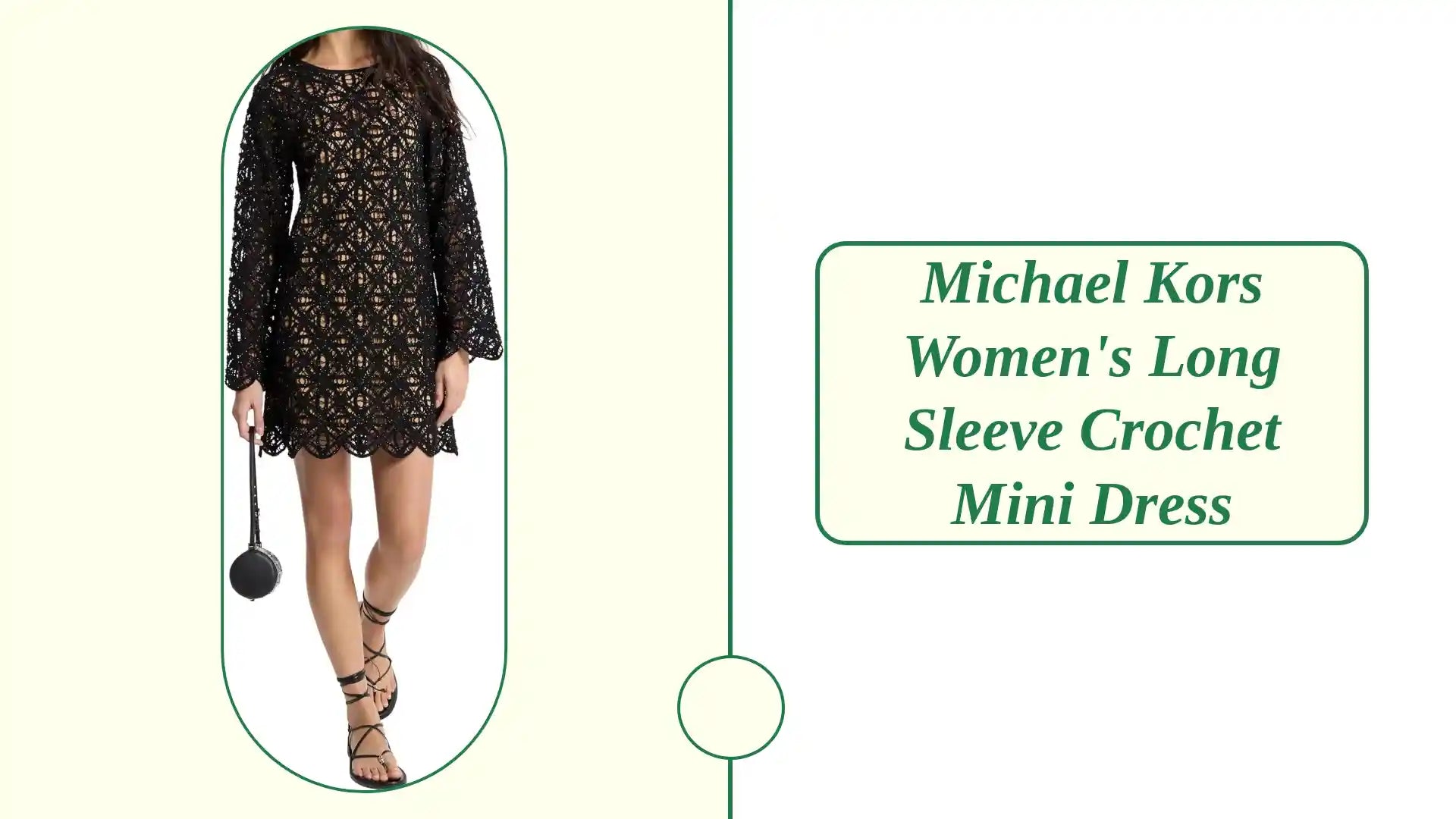 Michael Kors Women's Long Sleeve Crochet Mini Dress by@Outfy