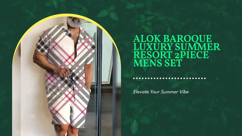 ALOK Baroque Luxury Summer Resort 2Piece Mens Set by@Outfy