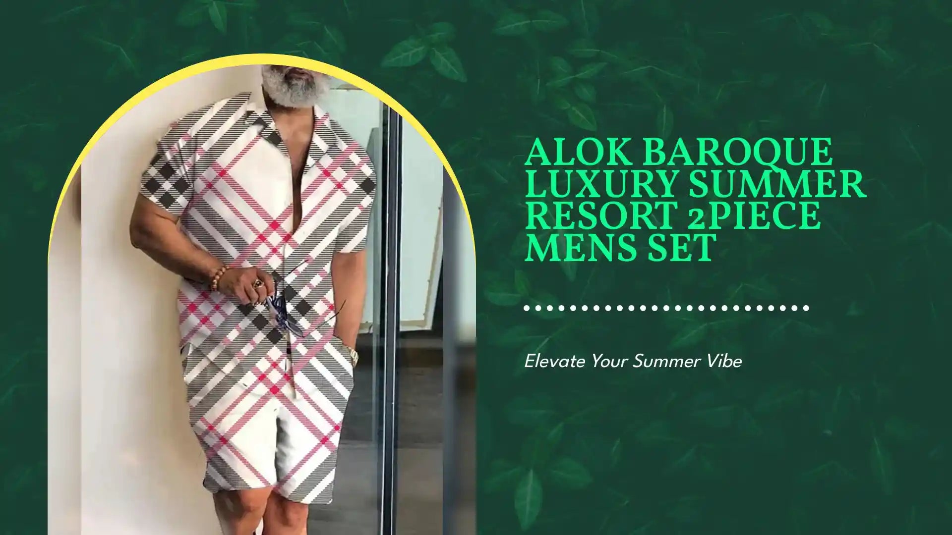 ALOK Baroque Luxury Summer Resort 2Piece Mens Set by@Outfy