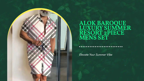 ALOK Baroque Luxury Summer Resort 2Piece Mens Set by@Outfy